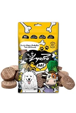 Dog treat freeze-dried Beef chips with broccoli Gramáž 50g