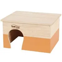 HOME COLOR XL Orange Wooden House for Rodents
