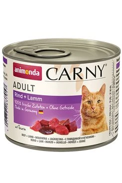 cat CARNY can beef lamb Gramáž 200g, Stáří Adult