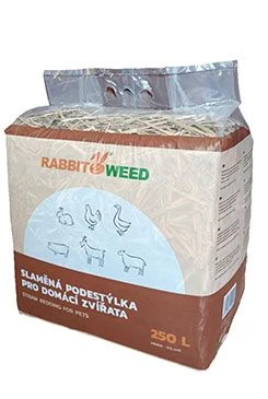 Cama de paja RabbitWeed para caballos y animales Objem 250l