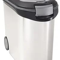 Contenedor para pienso seco plateado perro Gramáž 20kg, Objem 54l