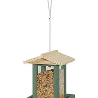 Outdoor Feeder FLORA 1 for seeds, wood, green