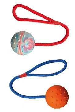 Dog Toy Bumpy Ball on a Rope TR Rozměr 30cm