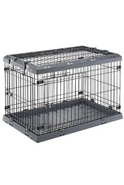 SUPERIOR 90 Folding Dog Crate Grey FP