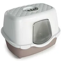Arenero cubierto para gato SMART INDOOR con filtro, beige