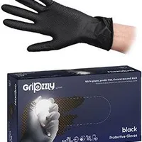 GRIPZZLY Protective Nitrile Gloves M Powder-Free Black Počet 50ks