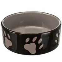 Comedero cerámico perro huellas marrón gris oscuro TR Objem 0,8l, Rozměr 16cm