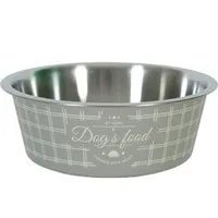 Comedero de acero inoxidable para perros FOOD DOG marrón Objem 400ml