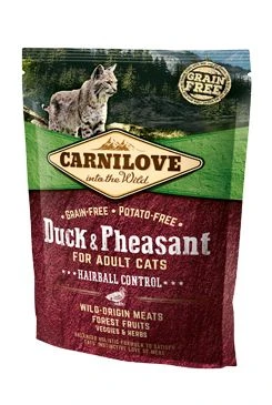 Carnilove Cat Duck&Pheasant Hairball Contr Gramáž 400g, Stáří kočky Adult