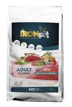IRONpet Dog All Breed Beef Gramáž 12kg, Stáří Adult