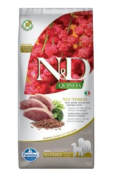 N&D Quinoa DOG Neutered Duck & Broccoli & Asp. Gramáž 2,5kg