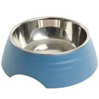 BUSTER Frosted Ripple Melamine Bowl Blue Objem 350ml