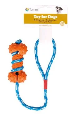 Dog Toy Spiky Bone on a Rope Rozměr 45cm