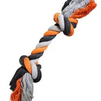 Dog Toy Cotton Knot Grey Orange Gramáž 55g, Rozměr 20cm