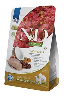 N&D Quinoa DOG Skin&Coat Quail M L Gramáž 2,5kg, Stáří Adult