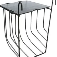 Metal Hay Rack with Lid 13x18x12cm Black TR