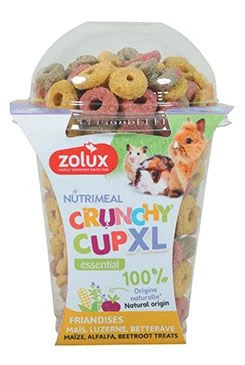 Snack CRUNCHYCUP XL roedores maíz remolacha alfalfa 170g