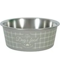 Comedero de acero inoxidable para perros FOOD DOG marrón Objem 400ml