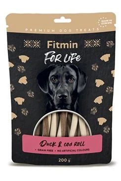 FL snack para perros Barrita de pato con bacalao Gramáž 200g