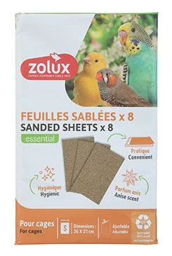 Alfombrillas de arena para pájaros S 36x21cm Počet 8ks