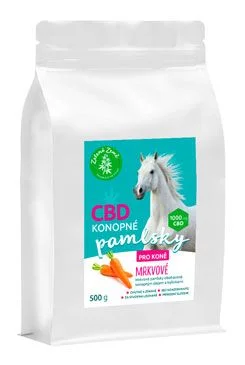 CBD pamlsky pro koně mrkvové Gramáž 500g