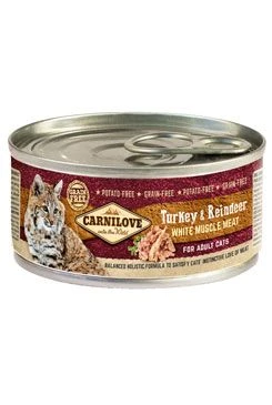White Can Muscle Meat Turkey & Reindeer Cats 100g
