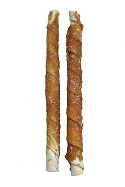 For Dogs and Cats Pochoutka Tyčinka z buvolí kůže s kuřecí masem Počet 2ks, Rozměr 28cm