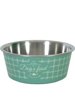 Comedero de acero inoxidable para perros FOOD DOG 1,2 verde