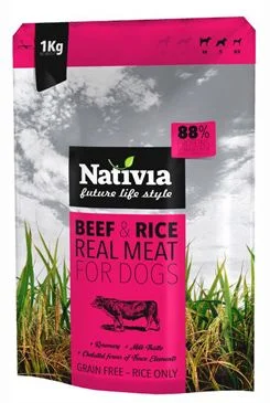 Nativia Real Meat Beef&Rice Gramáž 1kg