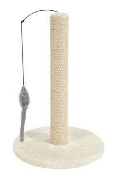 Scratching Post with Toy, Beige Rozměr 48cm