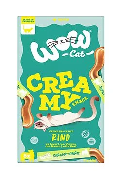 Cat poch. Creamy Snack s hovězím 5x15g
