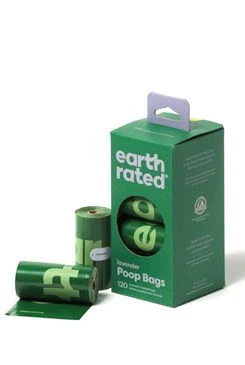 Bolsas para excrementos de perro ER con aroma a lavanda 8 rollos