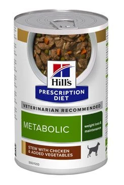 Hill's Can. PD Metabolic Weight Loss Chick&Veg Lata 354g