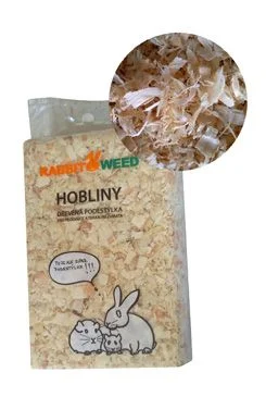 Hobliny podestýlka lis.hrubá TOP RabbitWeed Gramáž 0,6kg, Objem 30l