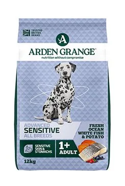 Arden Grange Dog GF Sen. Oc. White Fish&Potato 12 kg Stáří Adult