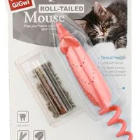 Juguete para gato GiGwi Ratón con relleno de hierba gatera + Matatabi Rozměr 16cm