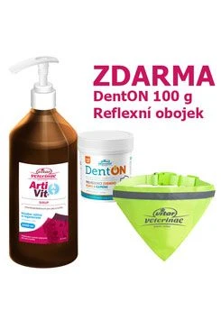 VITAR ArtiVit Syrup + DentON 100g + reflective collar Objem 1000ml