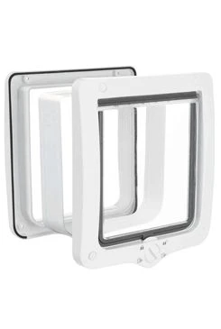 Gatera gato XL plástico 4P con túnel 24x28cm blanca TR