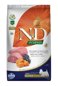 N&D Pumpkin DOG Mini Lamb & Blueberry Gramáž 7kg, Stáří Adult