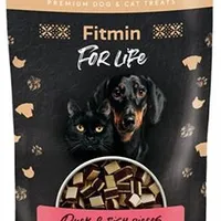 FL perro gato snack Trocitos de pato con pescado Gramáž 70g
