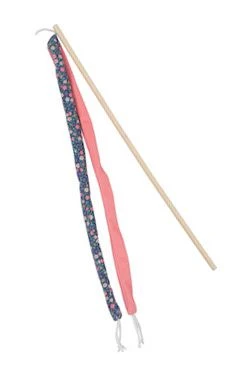 Cat Toy Wand ETHICAT FLORAL Ribbons with Catnip