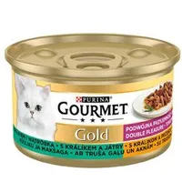 Gourmet Gold can cat pâté stewed rabbit and liver Gramáž 85g