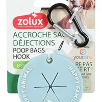 Poop Bag Holder with Carabiner Light Blue YC