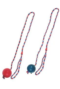 Dog Toy Ball on Rope Solid 6x17cm Mixed Colours KAR
