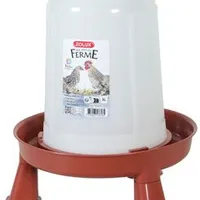 Bebedero de pie para aves de corral rojo Objem 3l