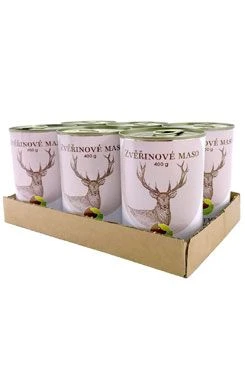 BOHEMIA MASO Zvěřinové ve vlastní šťávě SIX PACK6x400g