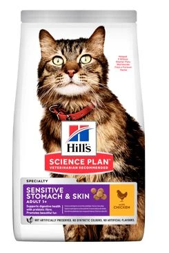 Hill's Fel. SP Sensitive Stomach & Skin Chicken Gramáž 1,5kg, Stáří Adult