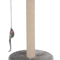 Scratching Post with Toy Grey Rozměr 48cm
