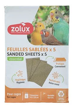 Alfombrillas de arena para pájaros L 43x28cm Počet 5ks