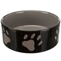 Comedero cerámico perro huellas marrón gris oscuro TR Objem 0,8l, Rozměr 16cm